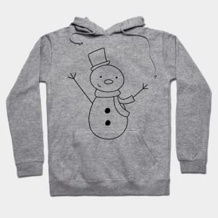 Snowman Drawing Hoodie